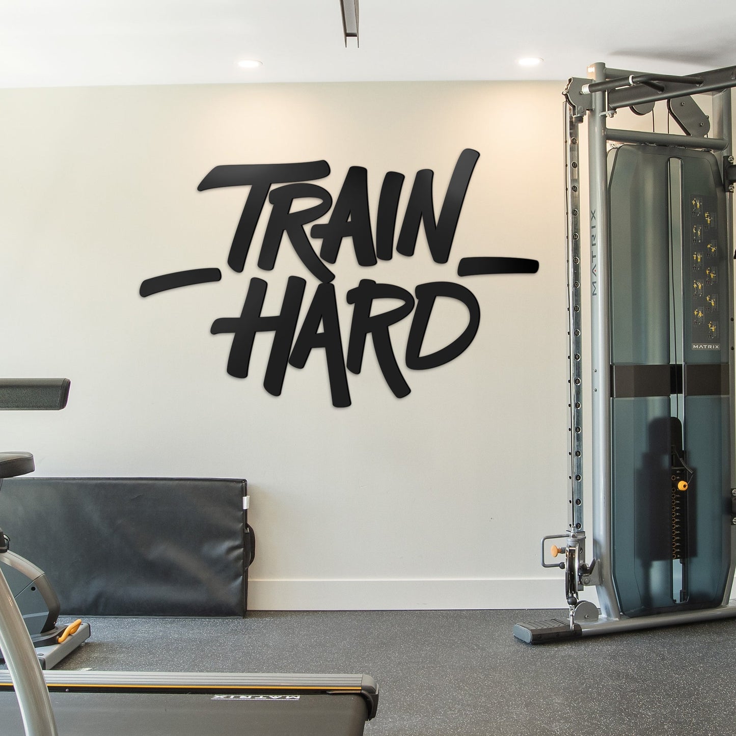 Train Hard 3D Gym Wall Decor