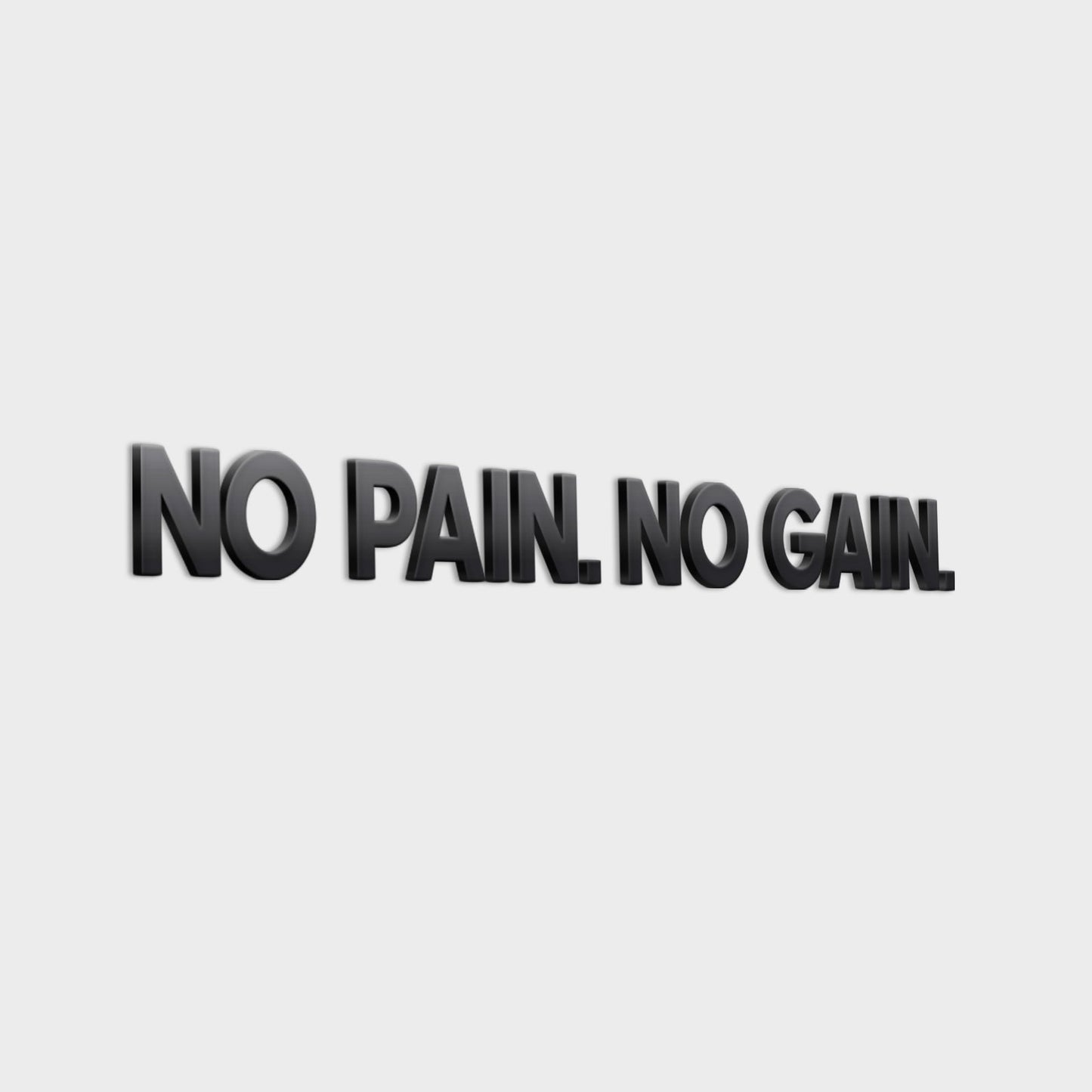 No Pain No Gain 3D Gym Wall Decor