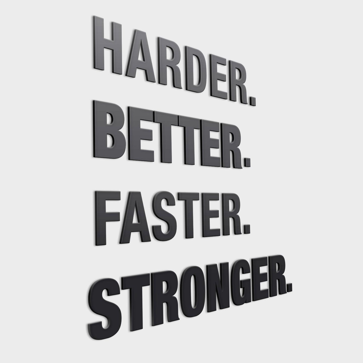 Harder, Better, Faster 3D Gym Wall Decor