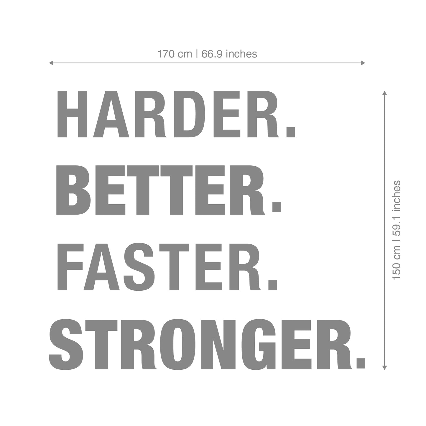 Harder, Better, Faster 3D Gym Wall Decor