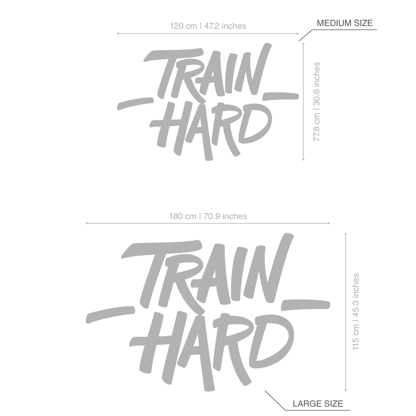 Train Hard 3D Gym Wall Decor