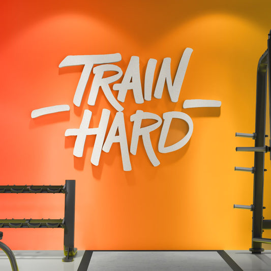 Train Hard 3D Gym Wall Decor